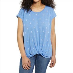 NWT IZOD Ladies’ Cactus Printed Twist Front Tee